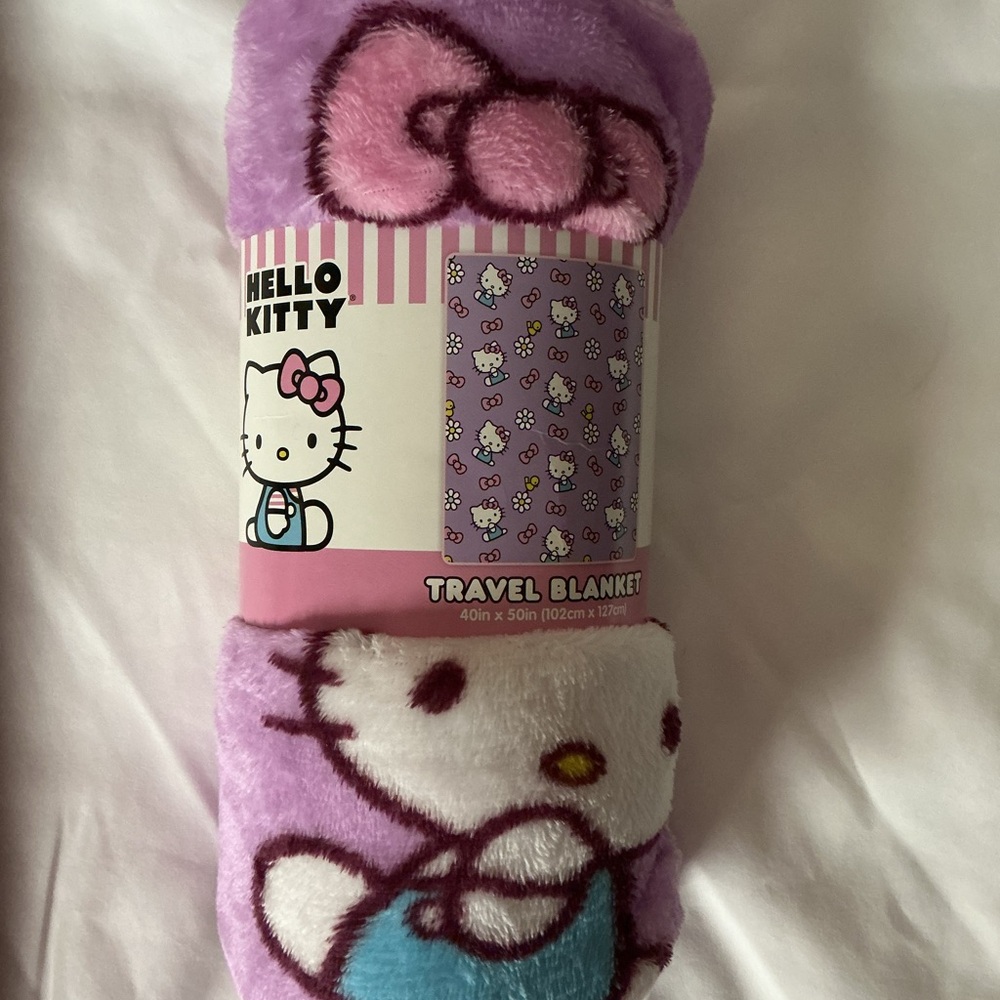 Hello Kitty Purple Travel Blanket